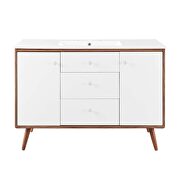 Single sink bathroom vanity in walnut white by Modway additional picture 8