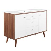 Single sink bathroom vanity in walnut white by Modway additional picture 10