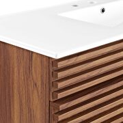 Single sink bathroom vanity in walnut white by Modway additional picture 3