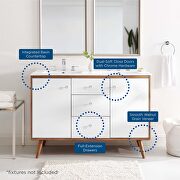Double sink bathroom vanity in walnut white by Modway additional picture 11