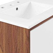 Double sink bathroom vanity in walnut white by Modway additional picture 4