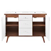 Double sink bathroom vanity in walnut white by Modway additional picture 6