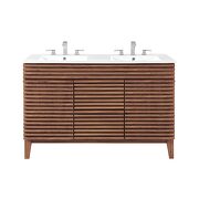 Double sink bathroom vanity in walnut white by Modway additional picture 6