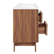Double sink bathroom vanity in walnut white by Modway additional picture 8