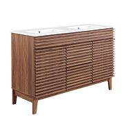 Double sink bathroom vanity in walnut white by Modway additional picture 10