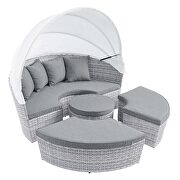 Canopy outdoor patio daybed in light gray/ gray finish by Modway additional picture 5