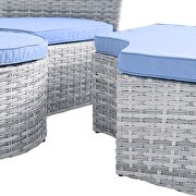 Canopy outdoor patio daybed in light gray/ light blue finish additional photo 3 of 7