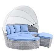 Canopy outdoor patio daybed in light gray/ light blue finish by Modway additional picture 6