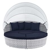 Canopy outdoor patio daybed in light gray/ navy finish by Modway additional picture 4