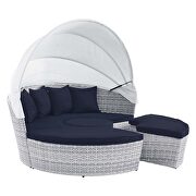 Canopy outdoor patio daybed in light gray/ navy finish by Modway additional picture 5