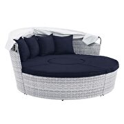 Canopy outdoor patio daybed in light gray/ navy finish by Modway additional picture 6