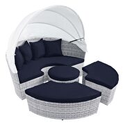 Canopy outdoor patio daybed in light gray/ navy finish by Modway additional picture 7