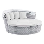 Canopy outdoor patio daybed in light gray/ white finish by Modway additional picture 5