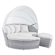 Canopy outdoor patio daybed in light gray/ white finish by Modway additional picture 6