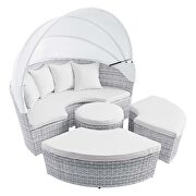 Canopy outdoor patio daybed in light gray/ white finish by Modway additional picture 7