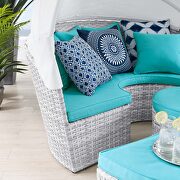 Canopy sunbrella outdoor patio daybed in light gray/ aruba finish by Modway additional picture 8