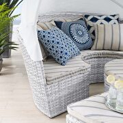 Canopy sunbrella outdoor patio daybed in light gray/ pebble finish additional photo 2 of 7