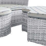 Canopy sunbrella outdoor patio daybed in light gray/ pebble finish additional photo 3 of 7