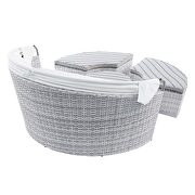 Canopy sunbrella outdoor patio daybed in light gray/ pebble finish by Modway additional picture 8