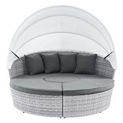 Canopy sunbrella outdoor patio daybed in light gray/ gray finish by Modway additional picture 4