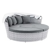 Canopy sunbrella outdoor patio daybed in light gray/ gray finish by Modway additional picture 5