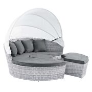 Canopy sunbrella outdoor patio daybed in light gray/ gray finish by Modway additional picture 6