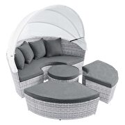 Canopy sunbrella outdoor patio daybed in light gray/ gray finish by Modway additional picture 7