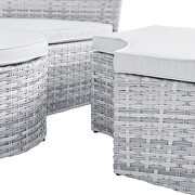 Canopy sunbrella outdoor patio daybed in light gray/ white finish by Modway additional picture 3