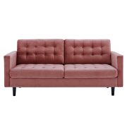 Dusty rose tufted velvet couch in casual style by Modway additional picture 6