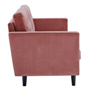 Dusty rose tufted velvet couch in casual style by Modway additional picture 8