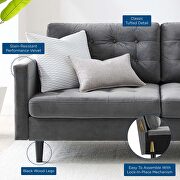 Tufted performance velvet sofa in gray by Modway additional picture 3
