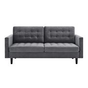 Tufted performance velvet sofa in gray by Modway additional picture 6