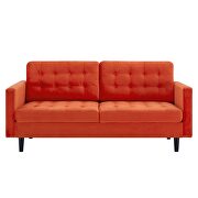 Tufted performance velvet sofa in orange by Modway additional picture 6