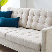 Tufted fabric sofa in beige additional photo 2 of 8