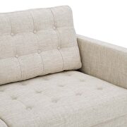 Tufted fabric sofa in beige additional photo 4 of 8