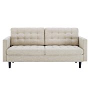 Tufted fabric sofa in beige by Modway additional picture 6