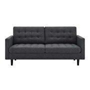 Tufted fabric sofa in charcoal by Modway additional picture 6