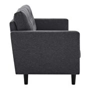 Tufted fabric sofa in charcoal by Modway additional picture 8
