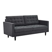 Tufted fabric sofa in charcoal by Modway additional picture 9