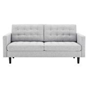 Tufted casual style fabric sofa in light gray by Modway additional picture 6