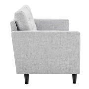 Tufted casual style fabric sofa in light gray by Modway additional picture 8