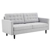 Tufted casual style fabric sofa in light gray by Modway additional picture 9