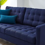 Tufted fabric sofa in royal blue additional photo 2 of 8