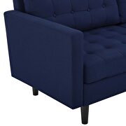 Tufted fabric sofa in royal blue additional photo 5 of 8