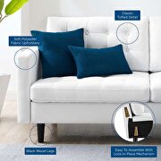 Tufted fabric sofa in white additional photo 2 of 8
