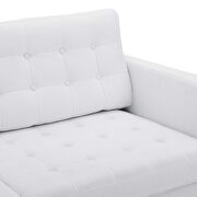 Tufted fabric sofa in white additional photo 4 of 8