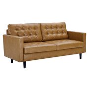 Tufted vegan leather sofa in tan by Modway additional picture 9