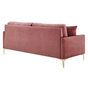 Dusty rose finish performance velvet glam deco style sofa by Modway additional picture 4