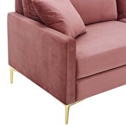 Dusty rose finish performance velvet glam deco style sofa by Modway additional picture 6