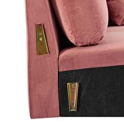 Dusty rose finish performance velvet glam deco style sofa by Modway additional picture 9